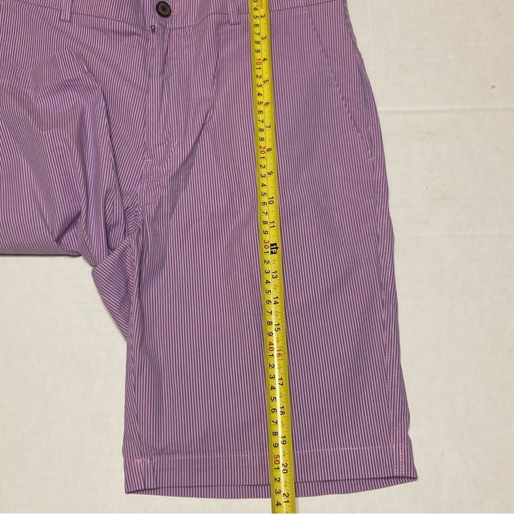 Dunning Pink Blue Pin Striped Golf Shorts Men’s 34 - Picture 4 of 10